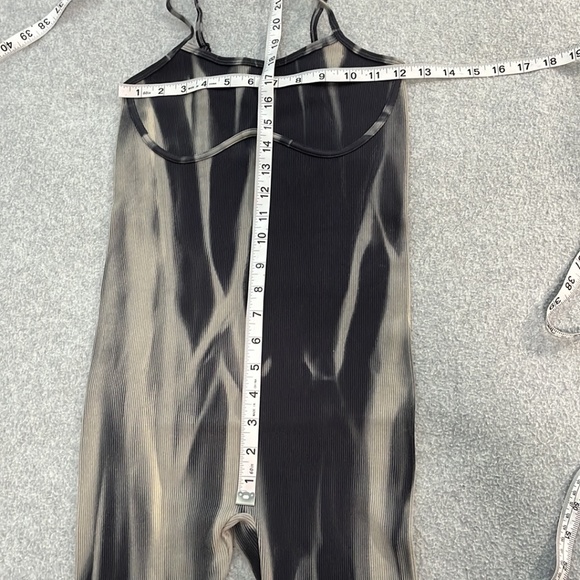 Anwnd Catsuit Bodysuit Small Ribbed Marbled Yoga Dance - Picture 3 of 10